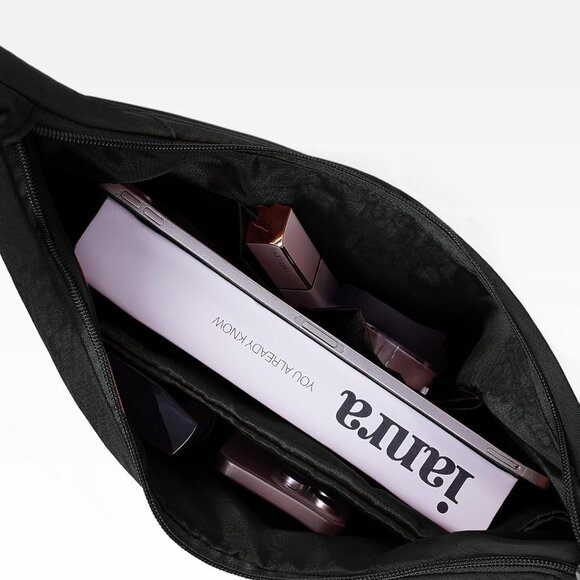 Nylon Crescent Crossbody Bags for Women, Checkered Crossbody Bag Lightweight Mul - Picture 5 of 6